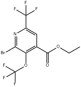 Ethyl 2-bromo-3-(trifluoromethoxy)-6-(trifluoromethyl)pyridine-4-carboxylate Structural