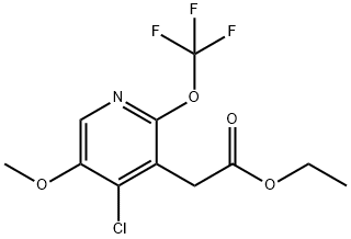 Ethyl 4-chloro-5-methoxy-2-(trifluoromethoxy)pyridine-3-acetate Structural