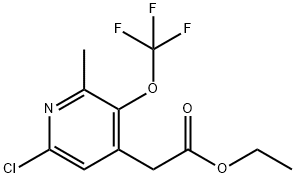 Ethyl 6-chloro-2-methyl-3-(trifluoromethoxy)pyridine-4-acetate Structural