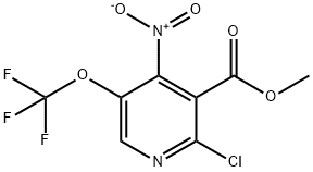 Methyl 2-chloro-4-nitro-5-(trifluoromethoxy)pyridine-3-carboxylate Structural