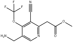 Methyl 5-(aminomethyl)-3-cyano-4-(trifluoromethoxy)pyridine-2-acetate Structural