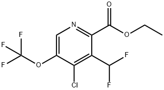 Ethyl 4-chloro-3-(difluoromethyl)-5-(trifluoromethoxy)pyridine-2-carboxylate Structural