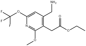 Ethyl 4-(aminomethyl)-2-methoxy-6-(trifluoromethoxy)pyridine-3-acetate Structural