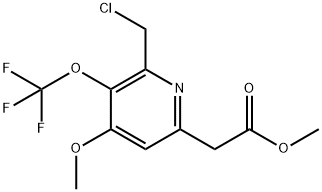 Methyl 2-(chloromethyl)-4-methoxy-3-(trifluoromethoxy)pyridine-6-acetate Structural