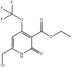 Ethyl 6-(chloromethyl)-2-hydroxy-4-(trifluoromethoxy)pyridine-3-carboxylate Structural