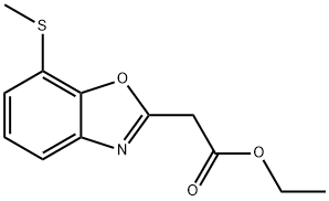 Ethyl 7-(methylthio)benzo[d]oxazole-2-acetate Structural