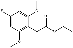 Ethyl 2,6-dimethoxy-4-fluorophenylacetate Structural