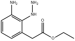 Ethyl 3-amino-2-hydrazinylphenylacetate Structural
