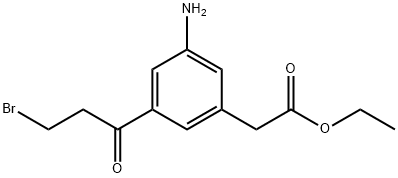 Ethyl 3-amino-5-(3-bromopropanoyl)phenylacetate Structural