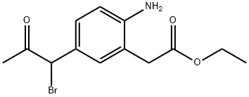 Ethyl 2-amino-5-(1-bromo-2-oxopropyl)phenylacetate Structural