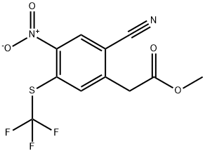 Methyl 2-cyano-4-nitro-5-(trifluoromethylthio)phenylacetate Structural