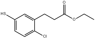 Ethyl 2-chloro-5-mercaptophenylpropanoate Structural