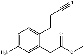 Methyl 5-amino-2-(2-cyanoethyl)phenylacetate Structural