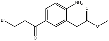 Methyl 2-amino-5-(3-bromopropanoyl)phenylacetate Structural