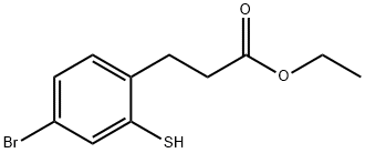 Ethyl 4-bromo-2-mercaptophenylpropanoate Structural