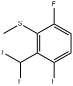 Benzene, 2-(difluoromethyl)-1,4-difluoro-3-(methylthio)- Structural