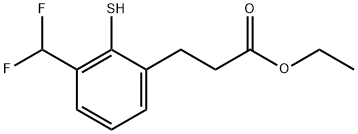 Ethyl 3-(difluoromethyl)-2-mercaptophenylpropanoate Structural