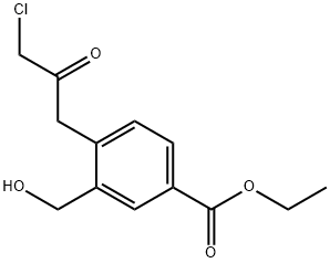 Ethyl 4-(3-chloro-2-oxopropyl)-3-(hydroxymethyl)benzoate Structural
