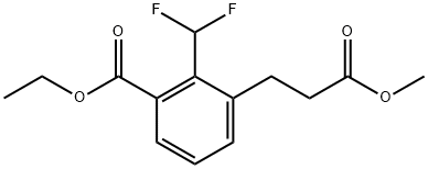 Ethyl 2-(difluoromethyl)-3-(3-methoxy-3-oxopropyl)benzoate Structural