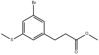Methyl 3-(3-bromo-5-(methylthio)phenyl)propanoate Structural