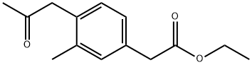 Ethyl 3-methyl-4-(2-oxopropyl)phenylacetate Structural