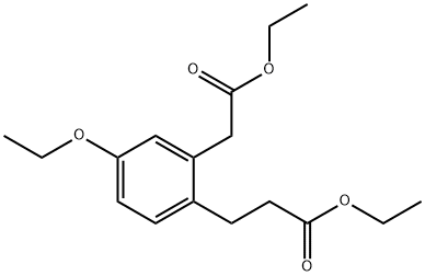 Ethyl 5-ethoxy-2-(3-ethoxy-3-oxopropyl)phenylacetate Structural