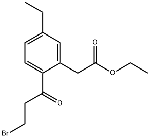 Ethyl 2-(3-bromopropanoyl)-5-ethylphenylacetate Structural