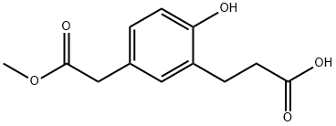Methyl 3-(2-carboxyethyl)-4-hydroxyphenylacetate Structural