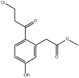 Methyl 2-(3-chloropropanoyl)-5-hydroxyphenylacetate Structural