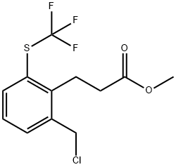 Methyl 3-(2-(chloromethyl)-6-(trifluoromethylthio)phenyl)propanoate Structural