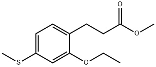 Methyl 3-(2-ethoxy-4-(methylthio)phenyl)propanoate Structural