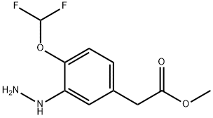 Methyl 4-(difluoromethoxy)-3-hydrazinylphenylacetate Structural