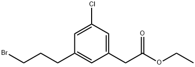 Ethyl 3-(3-bromopropyl)-5-chlorophenylacetate Structural