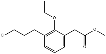 Methyl 3-(3-chloropropyl)-2-ethoxyphenylacetate Structural