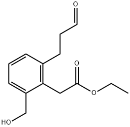Ethyl 2-(hydroxymethyl)-6-(3-oxopropyl)phenylacetate Structural