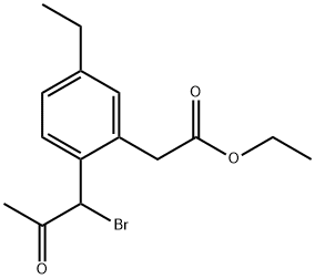 Ethyl 2-(1-bromo-2-oxopropyl)-5-ethylphenylacetate Structural
