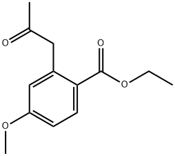 Ethyl 4-methoxy-2-(2-oxopropyl)benzoate Structural