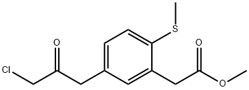 Methyl 5-(3-chloro-2-oxopropyl)-2-(methylthio)phenylacetate Structural