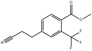 Methyl 4-(2-cyanoethyl)-2-(trifluoromethyl)benzoate Structural