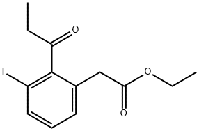 Ethyl 3-iodo-2-propionylphenylacetate Structural