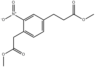 Methyl 4-(3-methoxy-3-oxopropyl)-2-nitrophenylacetate Structural