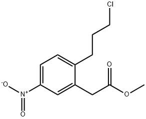 Methyl 2-(3-chloropropyl)-5-nitrophenylacetate Structural