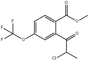 Methyl 2-(2-chloropropanoyl)-4-(trifluoromethoxy)benzoate Structural