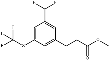 Methyl 3-(3-(difluoromethyl)-5-(trifluoromethylthio)phenyl)propanoate Structural