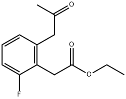 Ethyl 2-fluoro-6-(2-oxopropyl)phenylacetate Structural