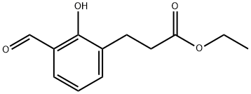 Ethyl 3-formyl-2-hydroxyphenylpropanoate Structural