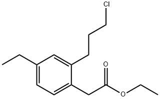 Ethyl 2-(3-chloropropyl)-4-ethylphenylacetate Structural