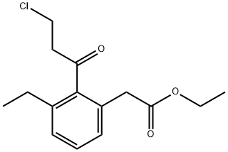 Ethyl 2-(3-chloropropanoyl)-3-ethylphenylacetate Structural