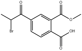 Methyl 5-(2-bromopropanoyl)-2-carboxybenzoate Structural