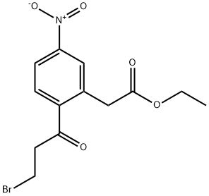 Ethyl 2-(3-bromopropanoyl)-5-nitrophenylacetate Structural